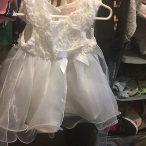 Infant white dress wore once !